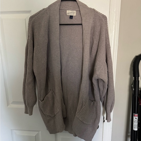 Universal Thread Taupe Ribbed Cardigan - Picture 1 of 3